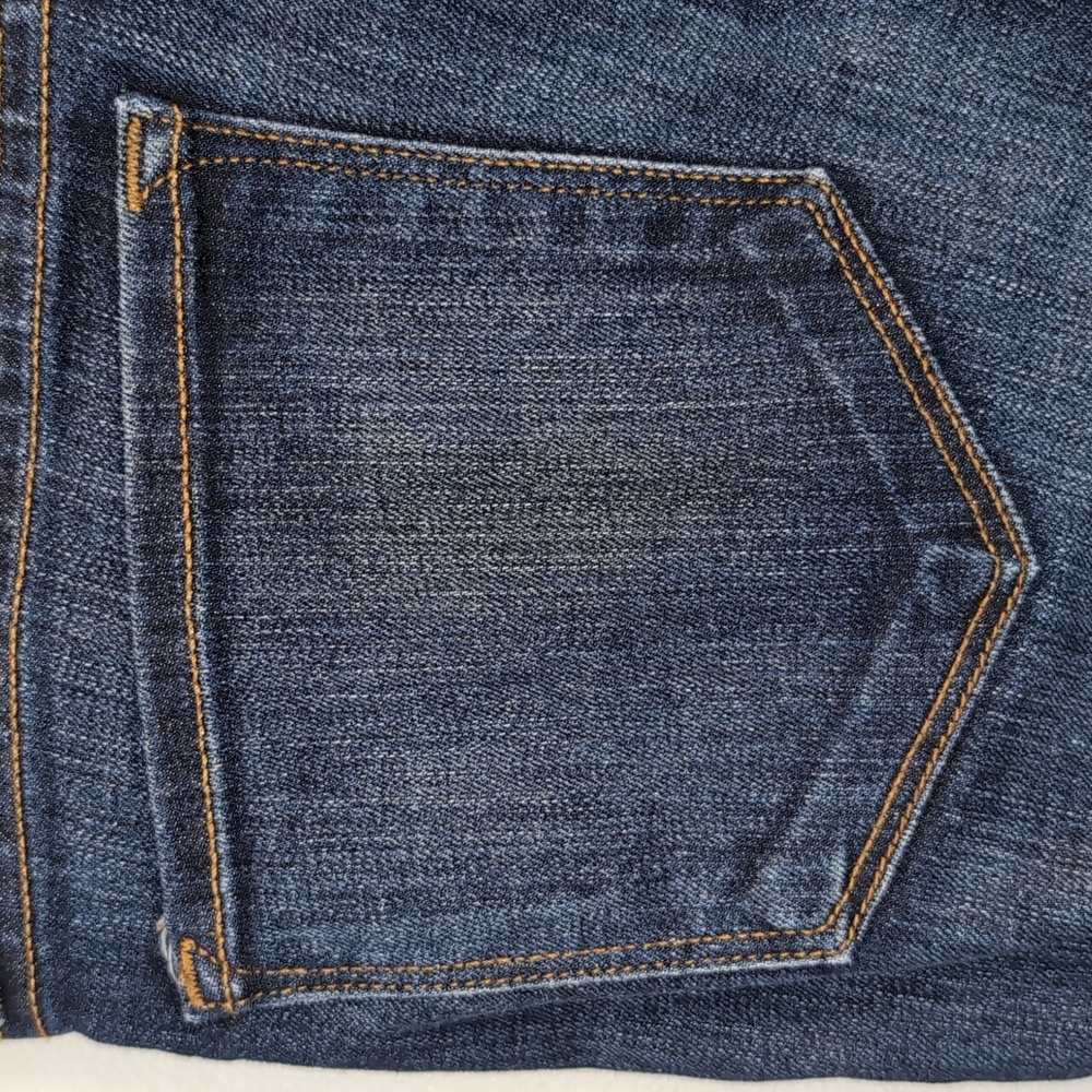 J Brand Cuffed Denim Shorts Saturn Blue Womens Size 27 Bermuda Slim Selvedge - Picture 11 of 16